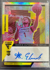 Anthony Edwards Flux Auto Prizm Rookie Card